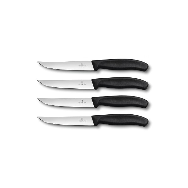 Swiss Army Brands 2024 Victorinox Kitchen Swiss Classic Sets 4-Piece Steak Set 5In Gaucho, Straight Black Packaged VIC-6.7903.4 - main